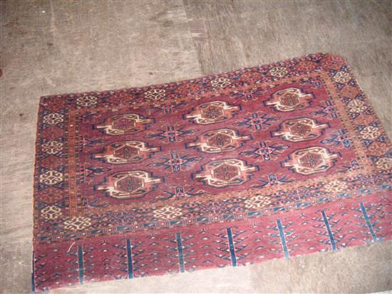 Red ground Persian rug